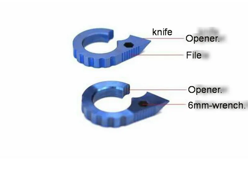 Чистый титан открытый многофункциональный EDC инструменты, портативные карманные инструменты, брелок, открывалка для бутылок, гаечный ключ, файл, оконный выключатель