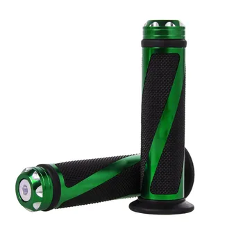 

1Pair Universal Motorbike Hand Grips 7/8" Motorcycle CNC Machined Grips Aluminum None-Slip Gel Rubber Handle Handlebars 5 Colors