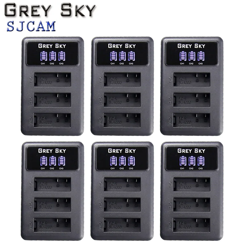 

SJ4000 SJ5000 SJ6000 LCD 3lots usb or dual charger for SJCAM sj 4000 5000 6000 7000 8000 sj9000 M10
