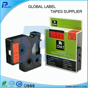 

Office stationery- DYMO tape 40917~9mm Black on Red DYMO label tape