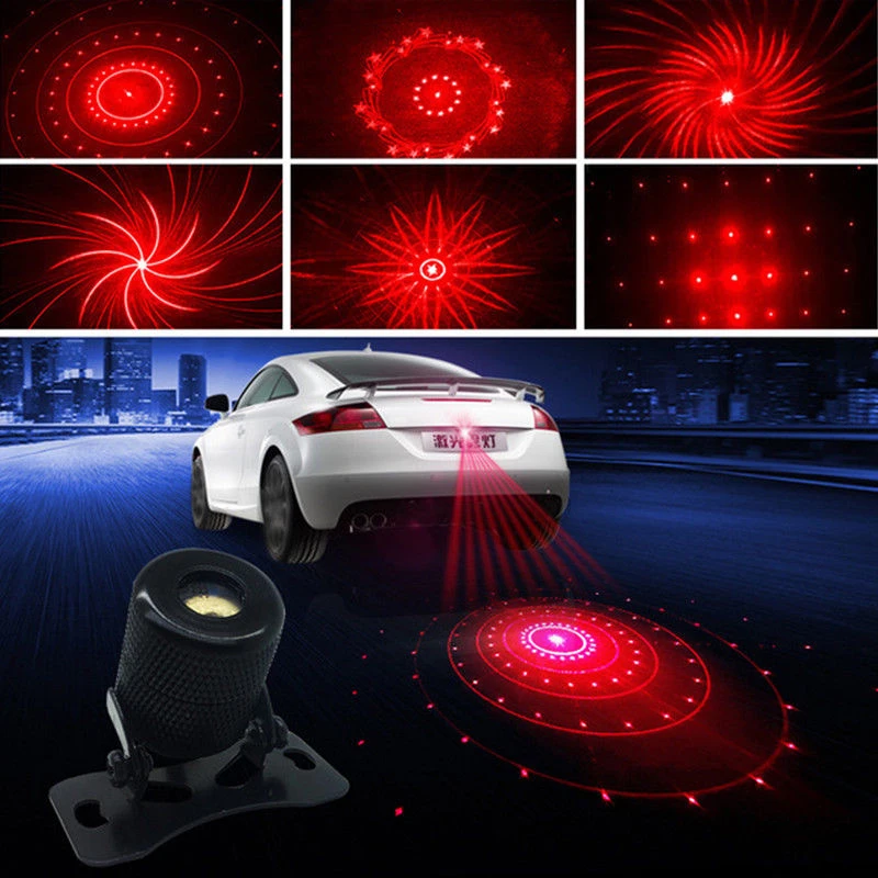

Auto Parking Stop Braking Signal Indicators Motorcycle LED Warning Light Decorative lights Car Anti-collision Laser Fog Light