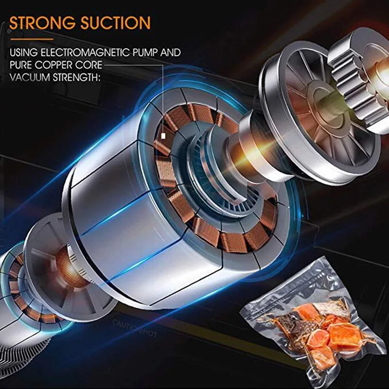 Household Food Vacuum Sealer Packaging Machine With 10pcs Bags Free 220V 110V Automatic Commercial