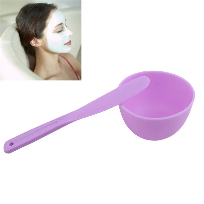 

2PCS/Set DIY Silicone Mask Bowl Set Beauty Bowl Brush Adjusting Mask Tool Measuring Cup Facial Masks Care