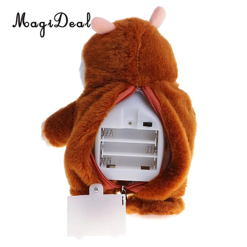 MagiDeal Cute Talking Walking Singing Hamster Mouse Pet Plush Toy Sound Mimic Recorder for Children Baby Kids Toy Gift