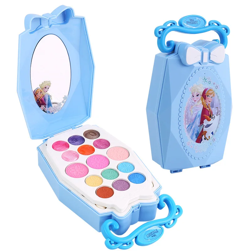 Disney Pretend Play Frozen Beauty Fashion Toys Children's Cosmetics Non-toxic Makeup Washable Cosmetic Case Makeup Toys
