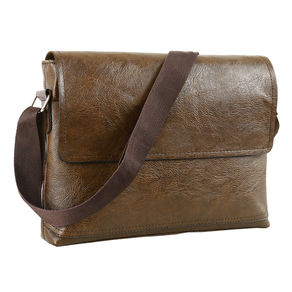 الأزياء الذكور بو الجلود حقيبة ساع للرجل عارضة الأعمال خمر Crossbody حقيبة
