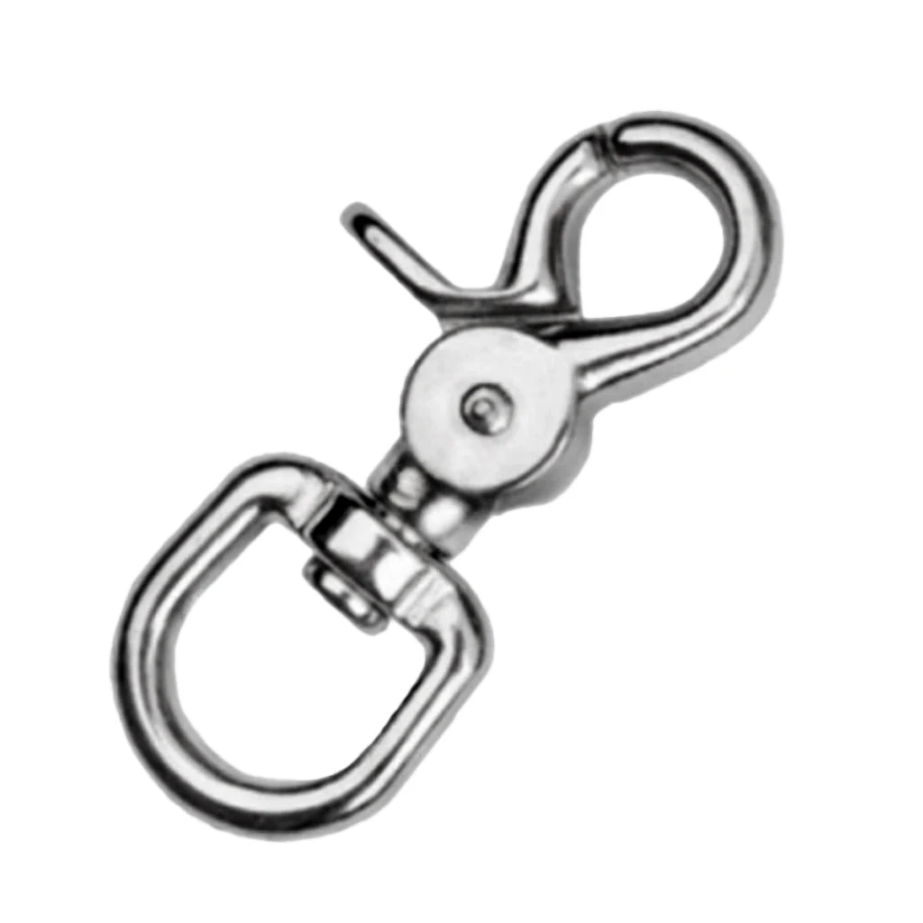 

Sturdy Swivel Eye Clasping Clip Fastener Spring Snap Buckle Hook Keychain Backpack Hardware 304 Stainless Steel