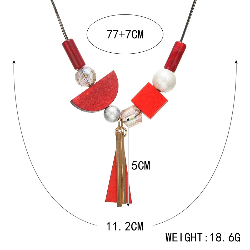 Match-Right Necklaces & Pendants Women/Statement/Beads/Vintage/Lady/Long/Wood Necklace Pendant for Women Fashion Jewelry NR158 - Image 6