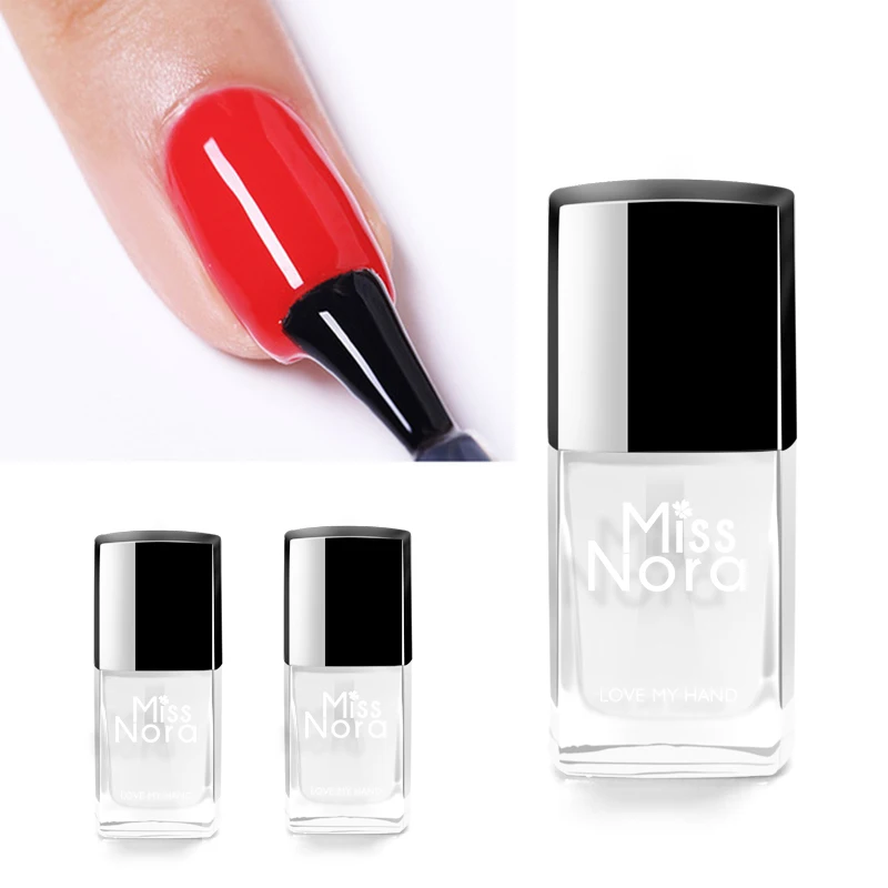 

MISS NORA 6ml Water Based Nail Polish Base Coat Top Coat Matte Shine Polish Protector Oil Transparent Nail Art Polish Varnish