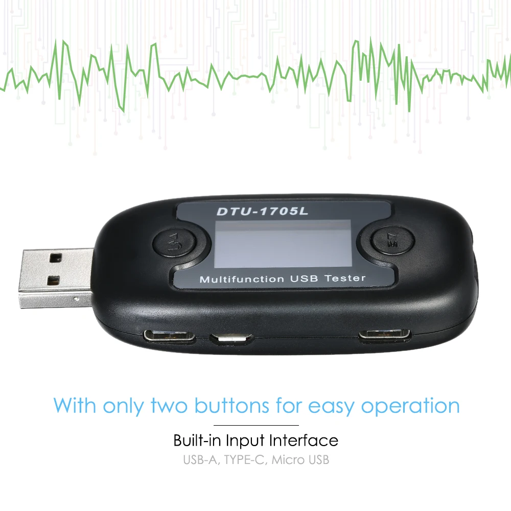 

Multi-functional USB Tester Voltage Current Power Meter Voltmeter Ammeter with Fast Charging Trigger