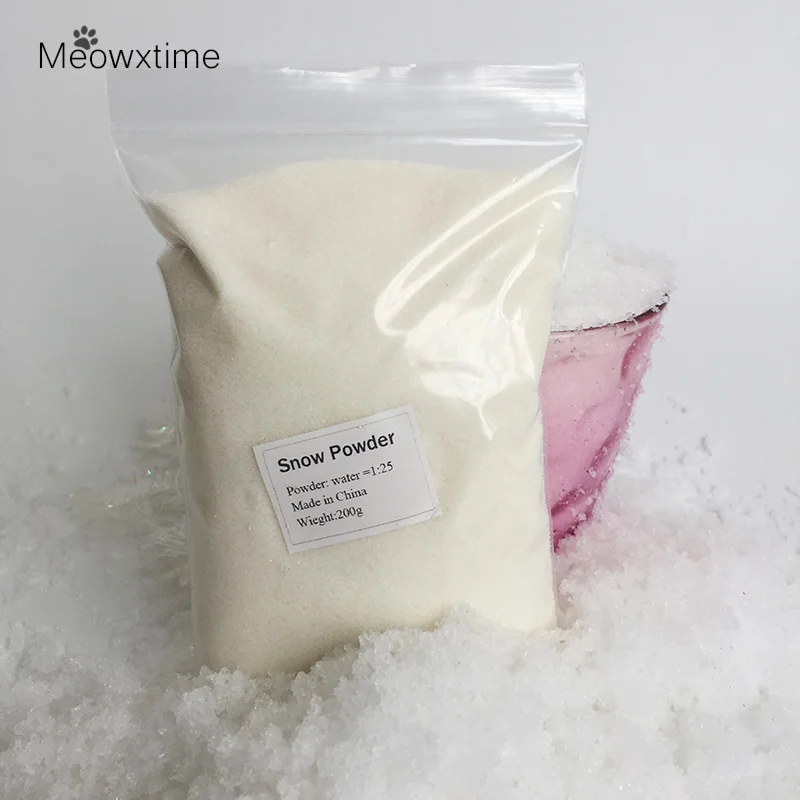 200g Diy Instant Manmade Snow Can Magic Artificial Snow Powder Add