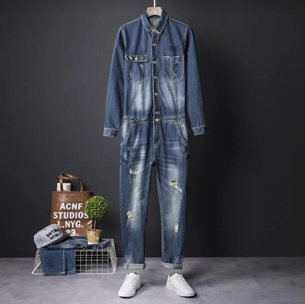denim mechanic jumpsuit