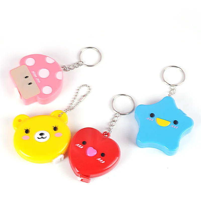 

1.5M Mini Tape Measure Key Chain Plastic Retractable Ruler Centimeter Keyring /Inch Tape Measure Keychain
