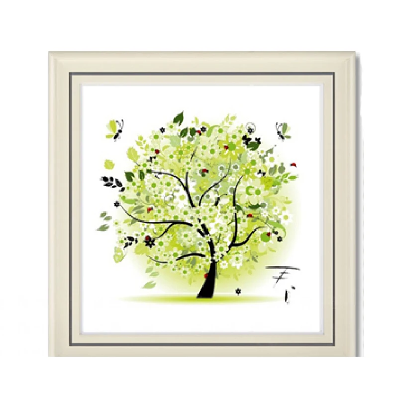 

1 Piece Four Seasons Fortune Tree Counted Cross Stitch Kit Embroidery 3D Magic Design Home Living Room Decor H2455