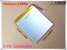3.7 V 5500 mah batería de la tableta de marca tableta gm Tableta de la batería de polímero de litio 28100115