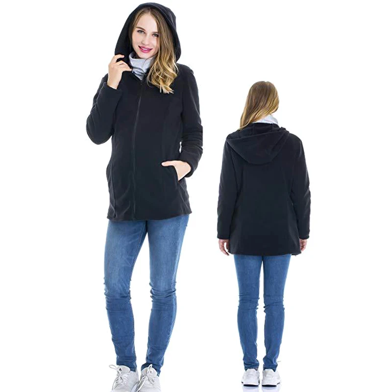 Skup Moda 2018 zima jesień nosidełko dla dziecka kurtka kangur ciepłe macierzyństwo bluzy odzież wierzchnia płaszcz ubrania ciążowe Plus rozmiar M 3XL