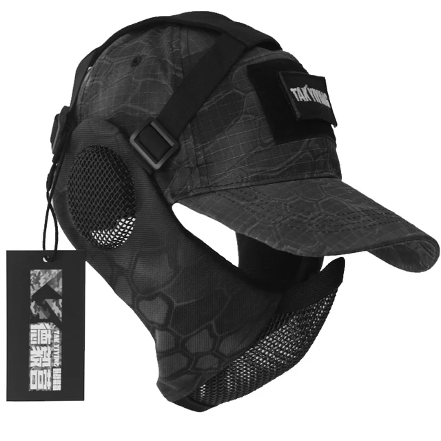 US $20.23 TAK YIYING Camouflage Tactical Foldable Mesh Mask With Ear Protection With Cap For Hunting