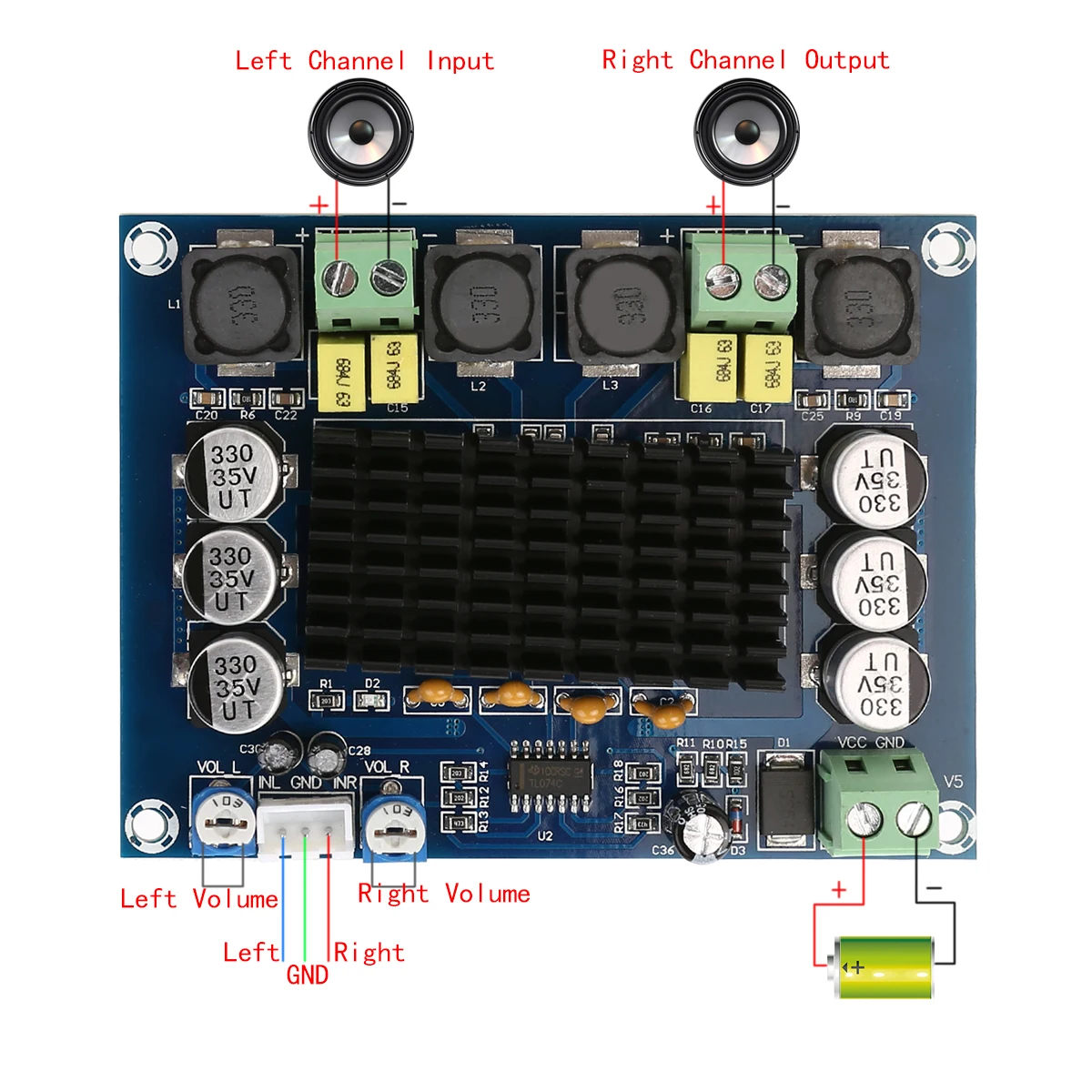Newest TPA3116 Speaker Amplifier Boards High Quality D2 120W+120W Dual Channel Stereo Digital Audio Amplifier Board Mayitr