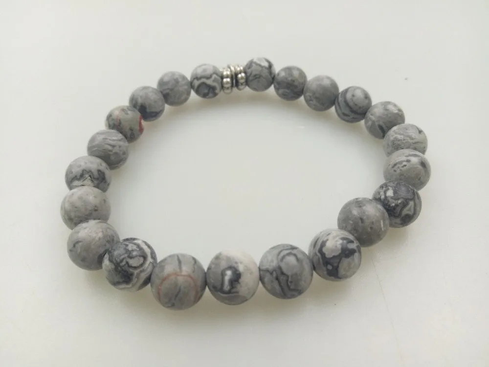 8 мм браслет MapJasper Йога браслеты MapJasper бусины Мини слон кулон mala браслет бусины модные браслеты для мужчин и женщин