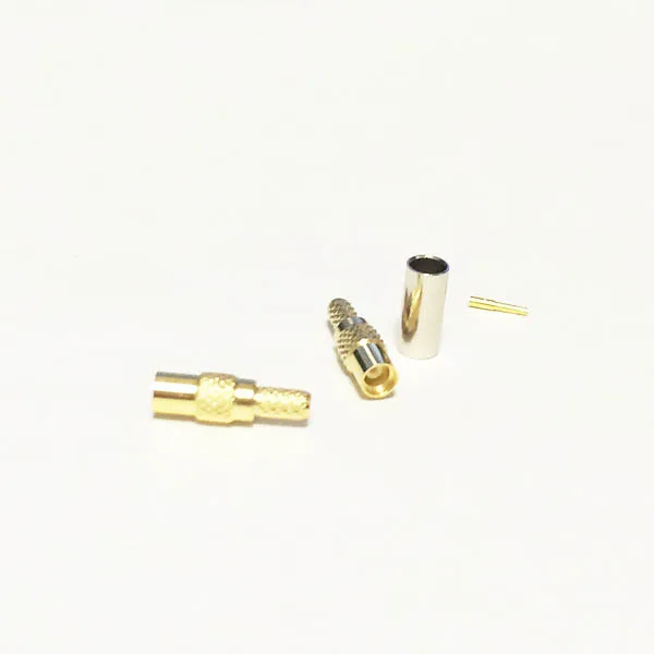 Новые РФ MCX женский Джек конвертер обжимной для RG316, RG174, LMR100 Прямо Goldplated оптовая продажа