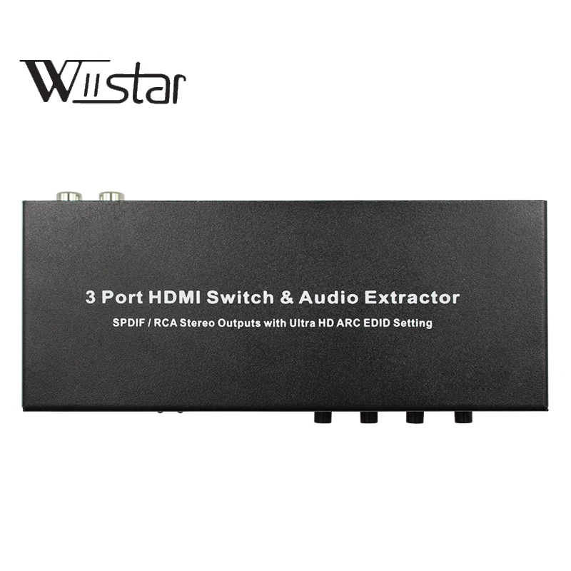 

3 In 1 Out HDMI Audio Extractor Splitter 4K ARC HDMI Switch Box Selector with Optical SPDIF & L/R Audio Out for Display,PC