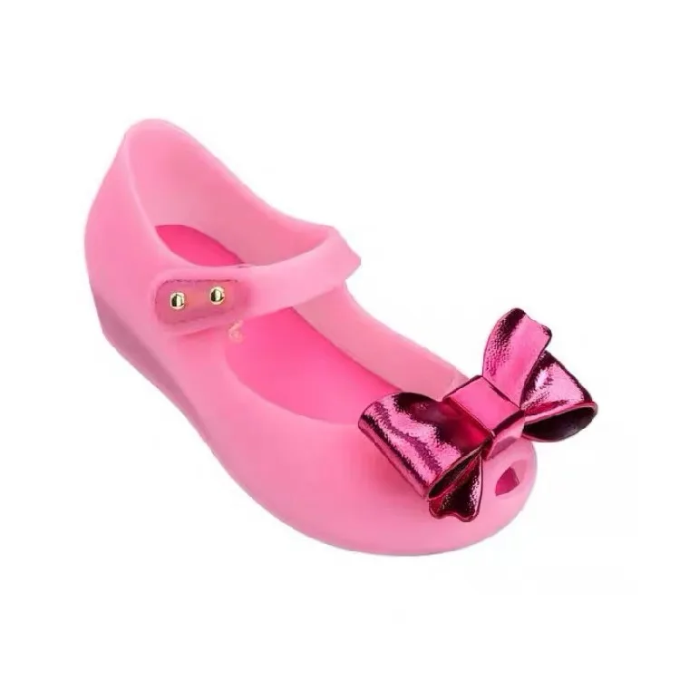 Mini Melissa Ultragirl Campana 2020 New Summer Bow Girl Jelly Shoes Girls Non-slip Sandals Melissa Kids Beach Sandal Toddler
