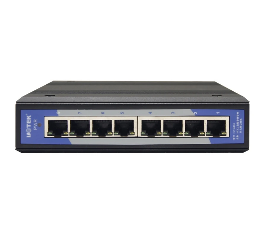 UT 6408 8 портов промышленного класса неуправляемый Ethernet коммутатор 10/100 Мбит/с