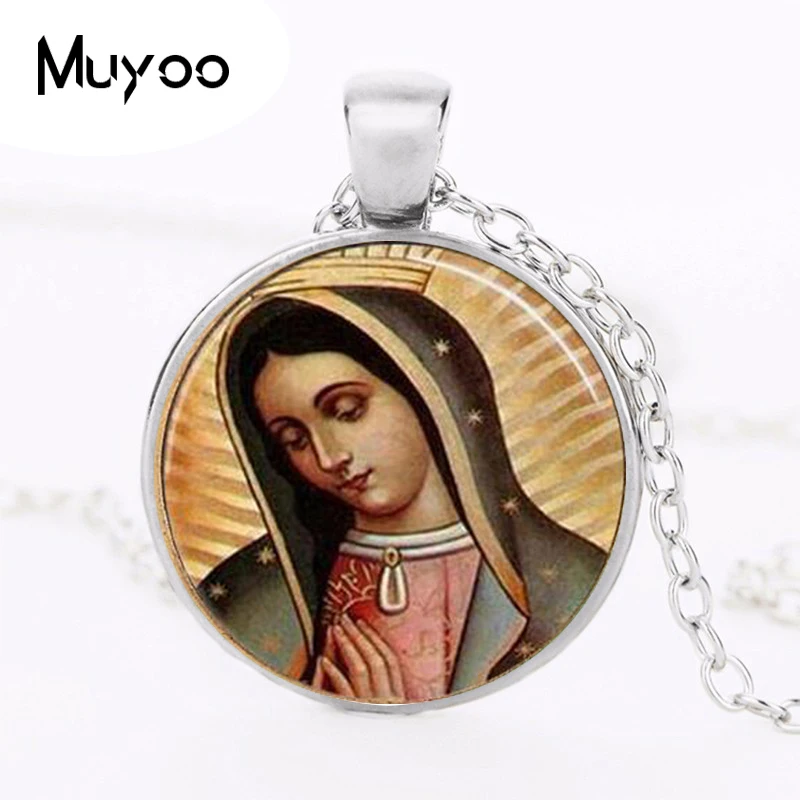 Женское Ожерелье в стиле стимпанк Our Lady of Guadalupe Винтажное колье с бронзовой