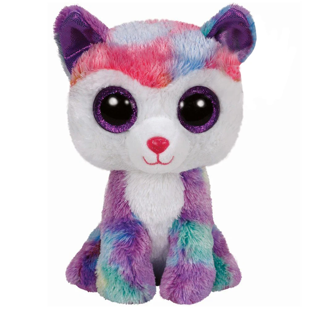 

Pyoopeo Original Ty Boos 6" 15cm Izabella the Husky Slush Regular Soft Big-eyed Stuffed Animal Dog Collection Doll Toy