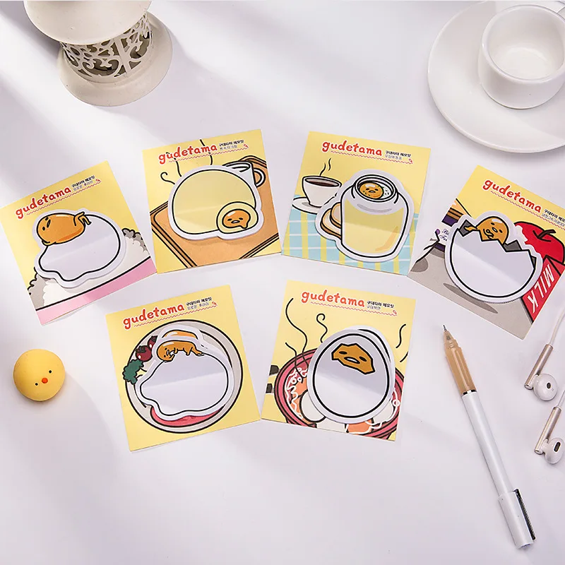 Милые наклейки Sanrio Gudetama Lazy Egg Sticky Notes планировщик указатель страниц почтовые