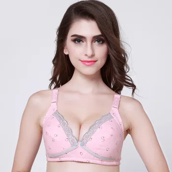

Lace Print Maternity Nursing Bras Breastfeeding Sleep Bra For Pregnant Women Wireless Cotton Feeding Pregnancy Bra Underwear