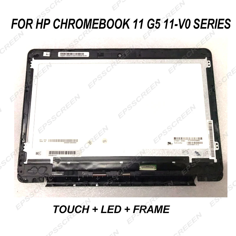 Для HP Chromebook 11-V020WM 11-V025WM 11-V020NR 11," HD lcd светодиодный сенсорный экран в сборе дисплей+ рамка для ноутбука