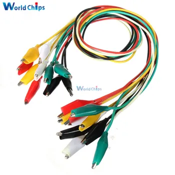 

10pcs 50cm Double-ended Alligator Clips Test Line Crocodile Clips Cable Test Clamp Connector Wire Testing Wire Brand New