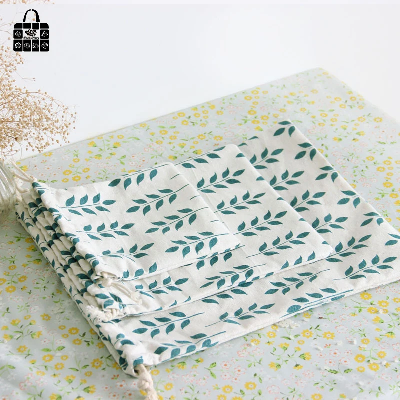 Wheat tassel printed 100% cotton bag Travel Accessories Clothes underwear shoes toy Storage Pouch Luggage Packing Organizers bag