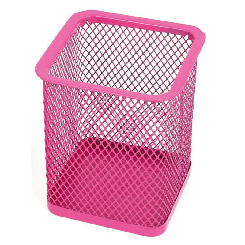 

2 Metal Mesh Box Pen Organizer Pen Holder