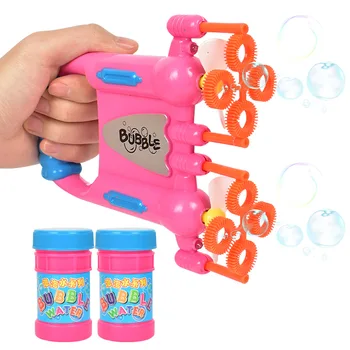 

Baby's Lovely Outdoor Fun Toys Semi-automatic Portable Light Electric Bubbles Gun Kids Popular Educational Puzzle Bubble Doll