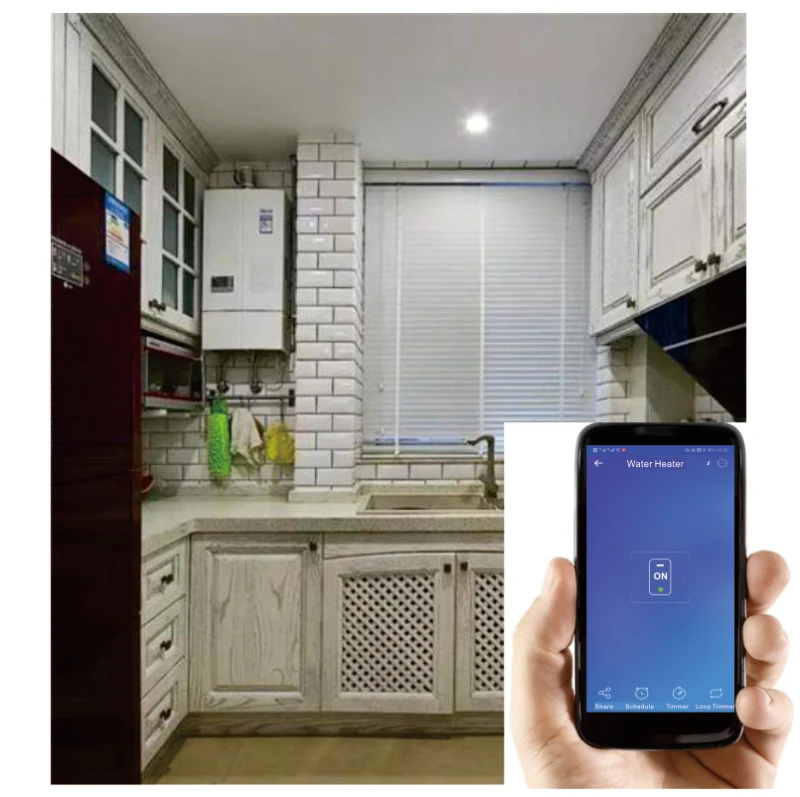 

US Wifi boiler switch smart touch panel remote control voice timer water heater switches with alexa google home