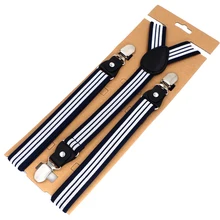 Человека Подтяжки для женщин модные подтяжки 3 Зажимы Для женщин Подтяжки для женщин Мотобрюки suspensorio Эластичный ремешок Размер 2.5*120 см черная кожа