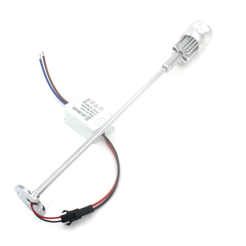 12V Input 4pcs font b LED b font cabinet spot Light Table Stand Pole Lamp 10cm