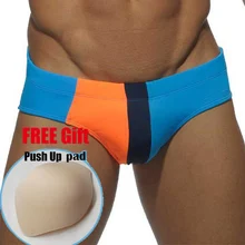 Pad Free сексуальные мужские плавки мужские плавки водонепроницаемые купальники с низкой талией мужские гей пляжный шорты купальник C2001