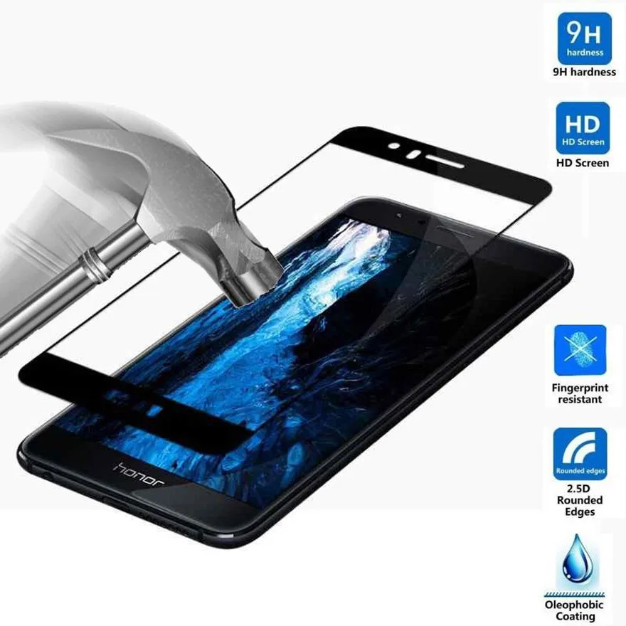 

Full Cover 9H Tempered Glass For Huawei P10 P9 Nova Plus lite P8 Lite 2017 G8 Honor 9 8 Lite 2017 Screen Protective Film Cover