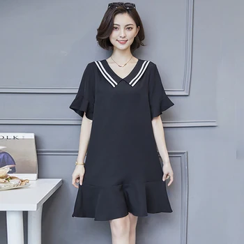 

Summer Style Fashion Plus Size Dress Female Ukraine Elegant V-neck Office Lady Dresses For Women Temperament Women's Clothings