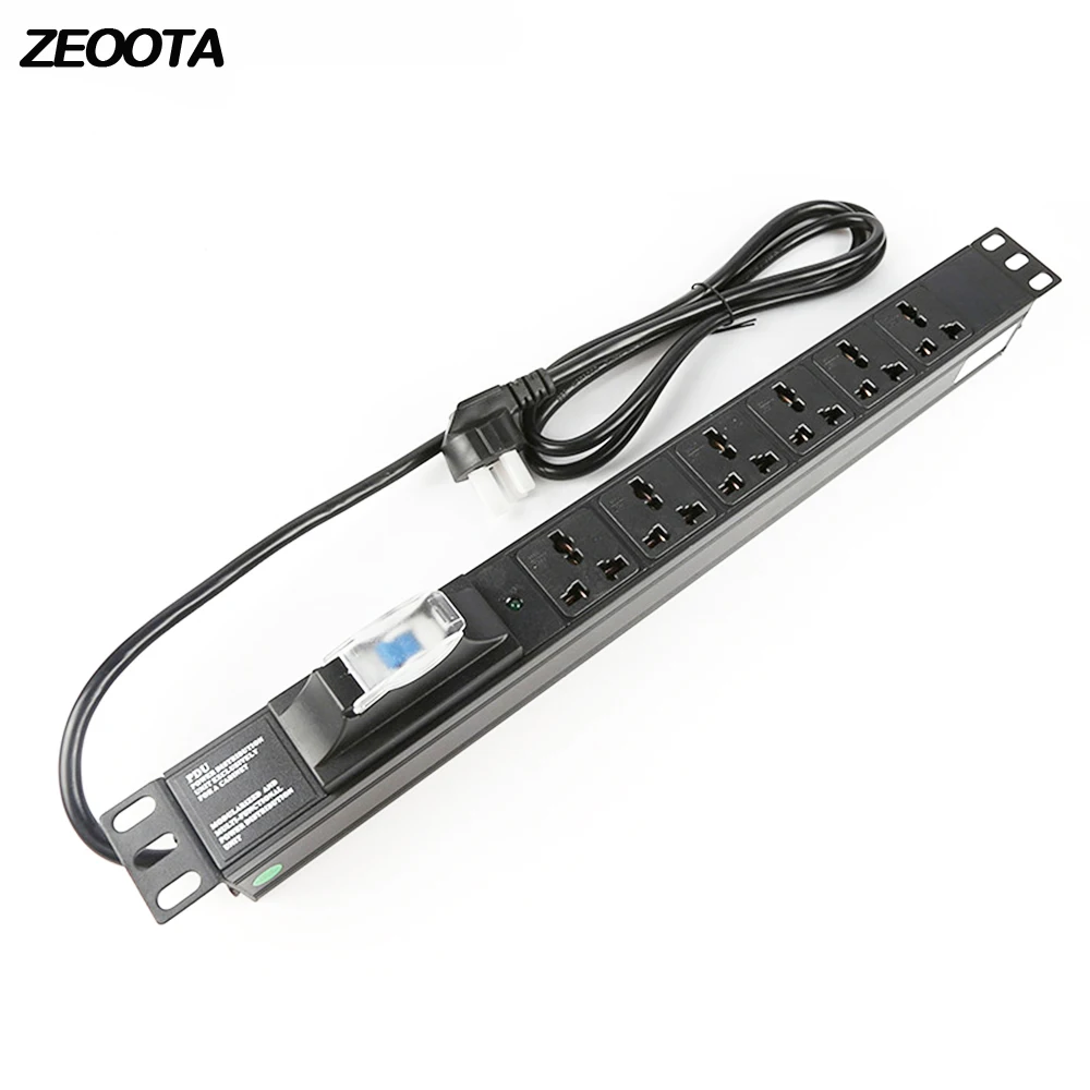

PDU Power Strip Surge Protector 6 AC AU Outlet Overload Protection High temperature resistance Break Switch 2m Extension Cord
