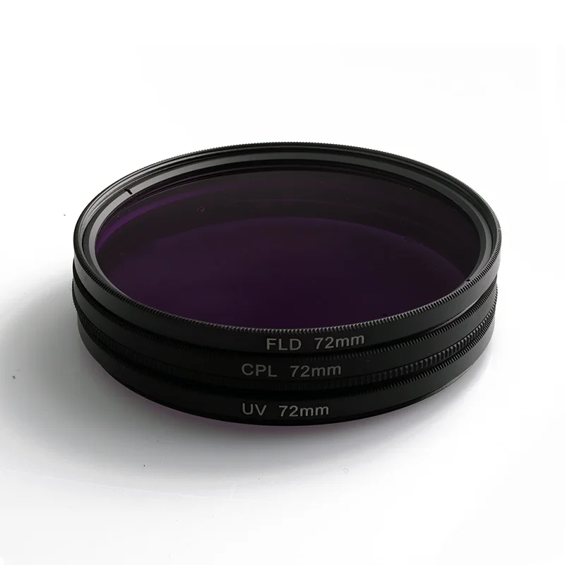 49mm 52mm 55mm 58mm 62mm 67mm 72mm 77mm UV+CPL+FLD 3 in 1 Lens Filter Set with Bag for Canon Nikon Sony Pentax