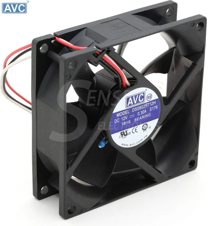 Вентилятор охлаждения для компьютера AVC 8025 80 мм 8 см DS08025T12H DC 12 В 0.3A 3-контактный