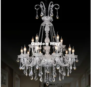 

Free Shipping Modern Chandelier Stair Long Candle Crystal Chandelier Fixture Staircase Lighting Stairs Long Hanging Chandelier