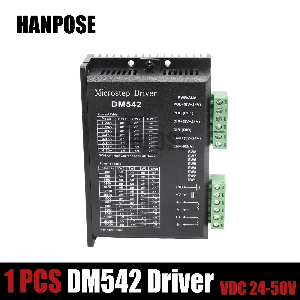 2 трехфазного шагового двигателя DM542 24-50VAC 1,0-4.2A шаговый двигатель ЧПУ гравировальный станок
