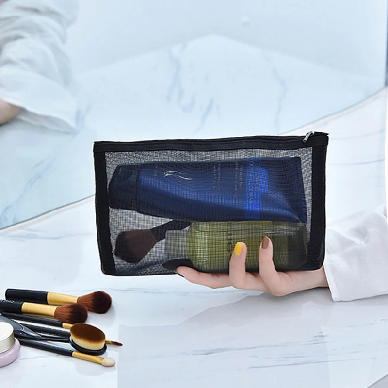 

Fashion Transparent Small Cosmetic Bag Women Travel Zipper Make Up Case Organizer Storage Makeup Pouch Toiletry Beauty Wash Kit