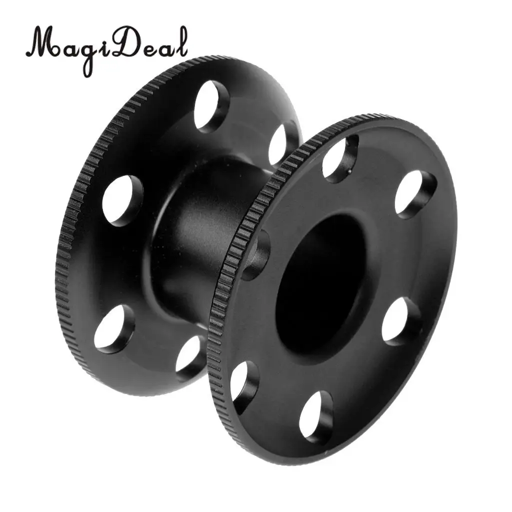 MagiDeal Durable 1Pc Aluminum Scuba Diving Dive Finger Spool Snorkeling Guide Line Reels Tool for Surfing Bungee Jumping Sports