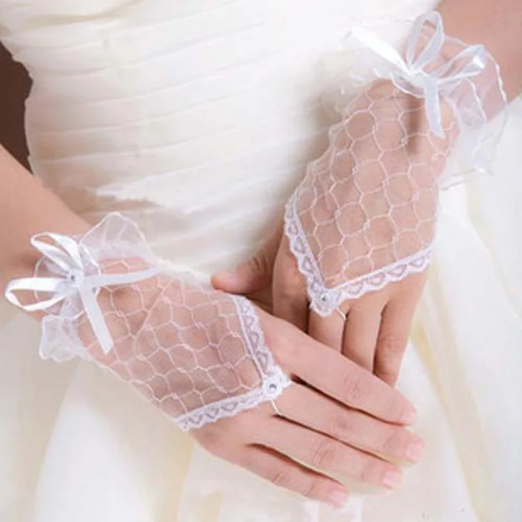 

New wedding accessories 1pair cheap Wedding dress gloves for novia Performance studio supplies wedding gloves sposa